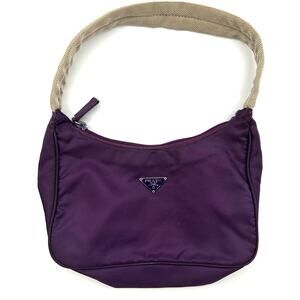 Prada Mini Tessuto Sport Nylon Malva Shoulder Bag Purple